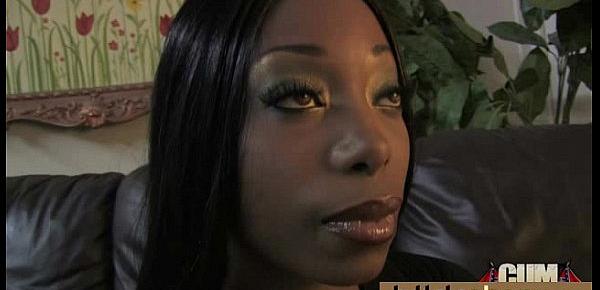 Ebony Cum Slut Hottie Bukkake Party 2